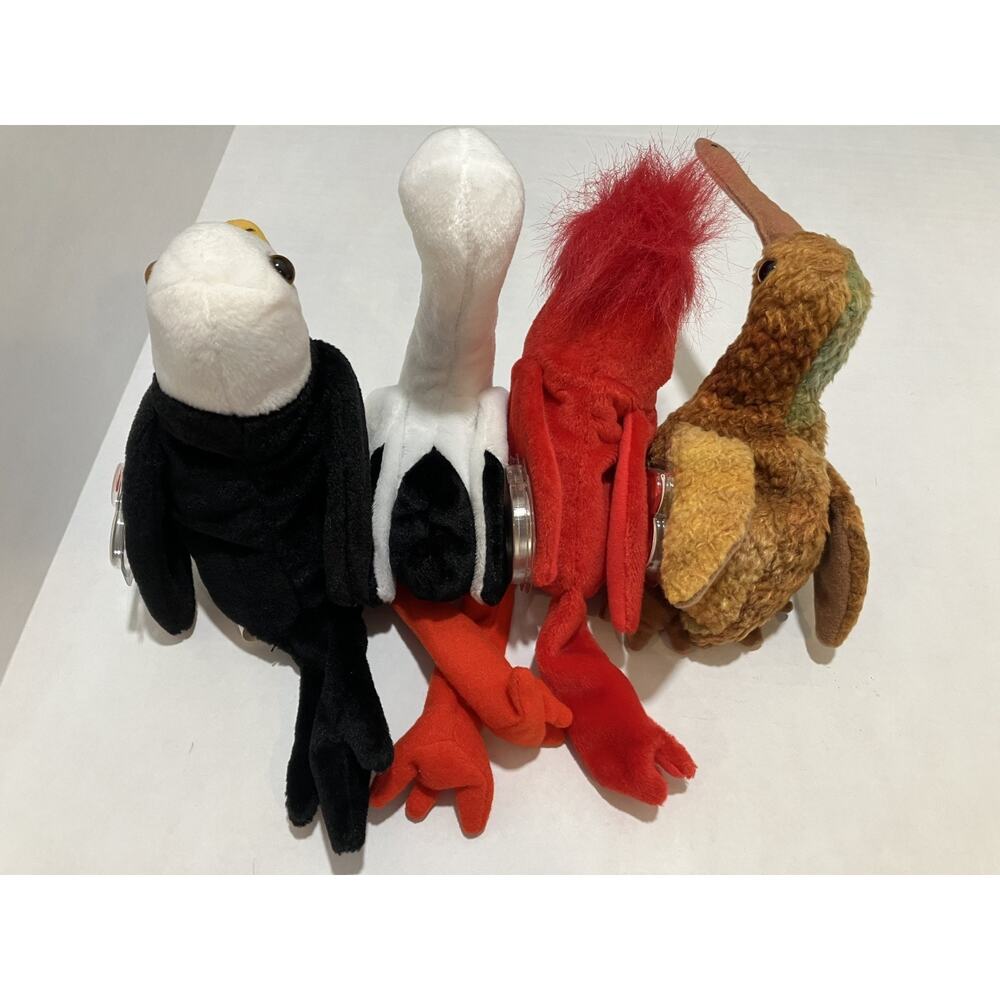 Ty Beanie Babies Bird Lot of 8 Stretch Early KuKu Eggbert Mac Stilts - Picture 9 of 12